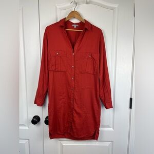 James Perse Shirtdress Size 2 Medium Lagenlook Cotton minimalist
